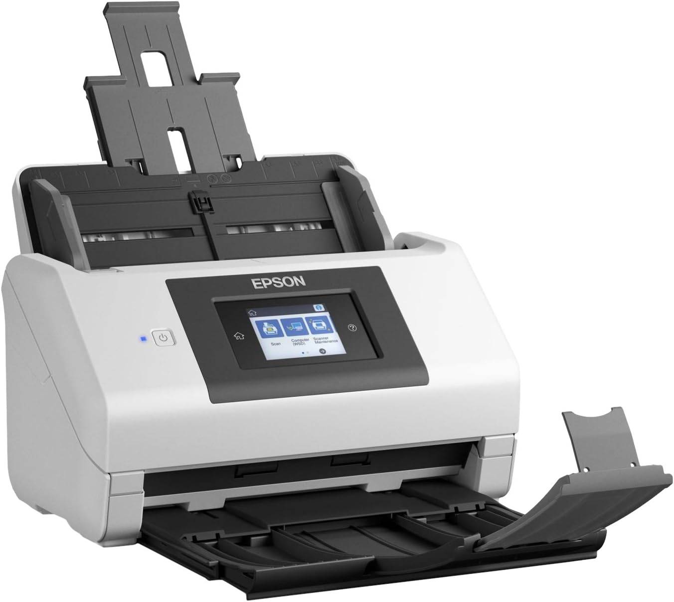 Scanner Epson DS-780N con design compatto e display touchscreen. Offre scansioni di alta qualità a 45 pagine al minuto con rete integrata. Scanner Epson DS-780N con design compatto e display touchscreen. Offre scansioni di alta qualità a 45 pagine al minuto con rete integrata.